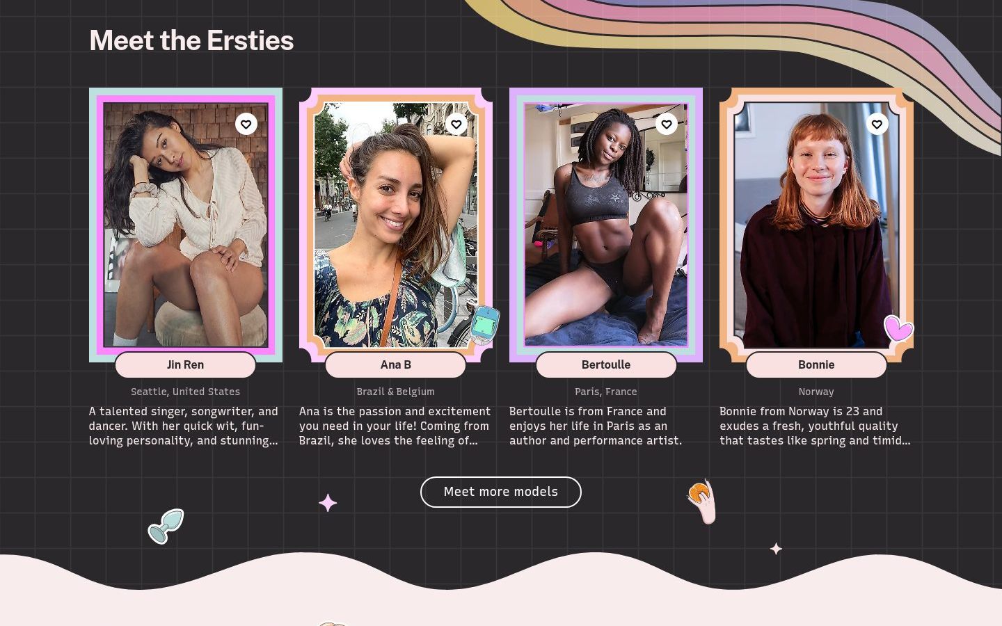 Modelkaarten op Ersties